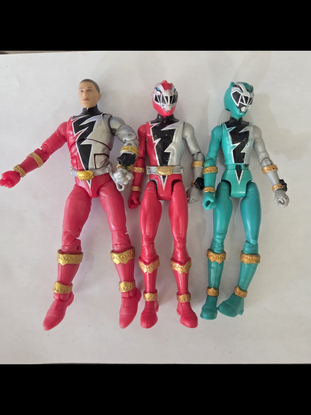 Power Rangers Lightning Collection Dino Fury Action Figures x3